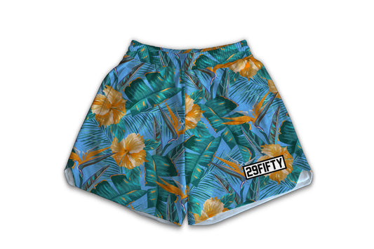Game Shorts (Aloha V3 - Sky Blue / Orange)